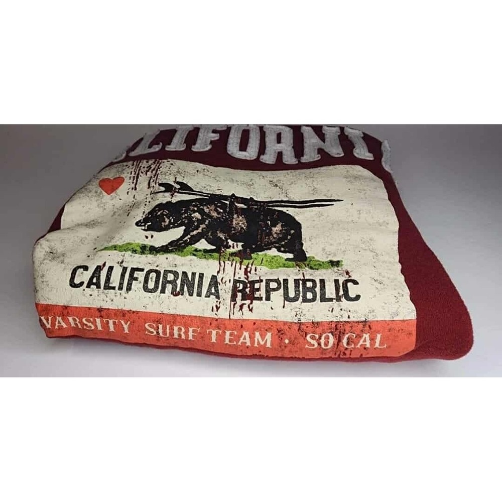 CALIFORNIA‎ REPUBLIC VTG SWEATSHIRT RED/ TAN S - Picture 2 of 4